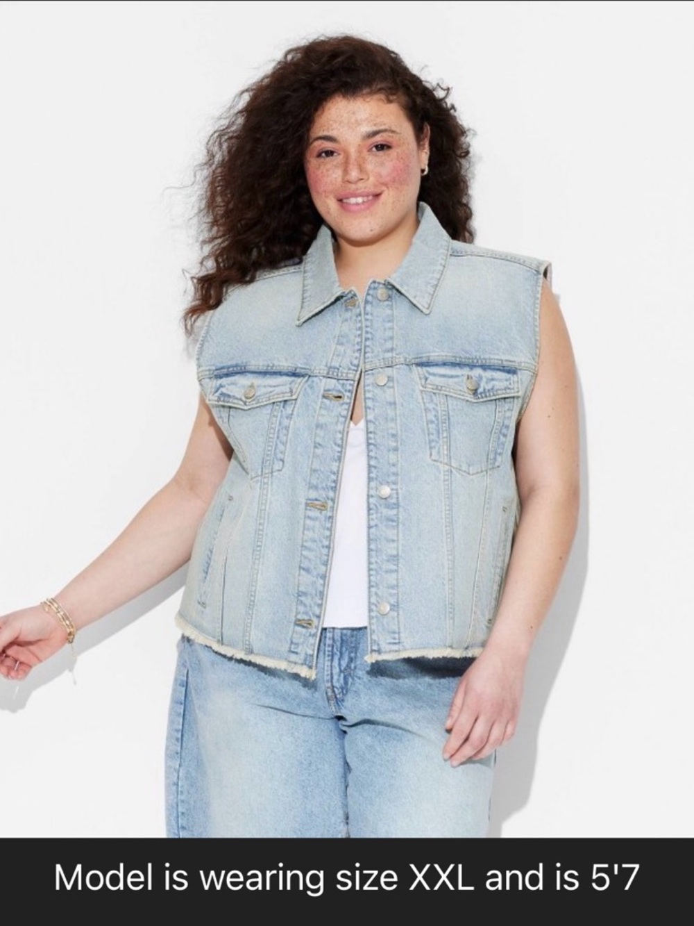 Wild Fable Light Wash Denim Vest - Pale Blue